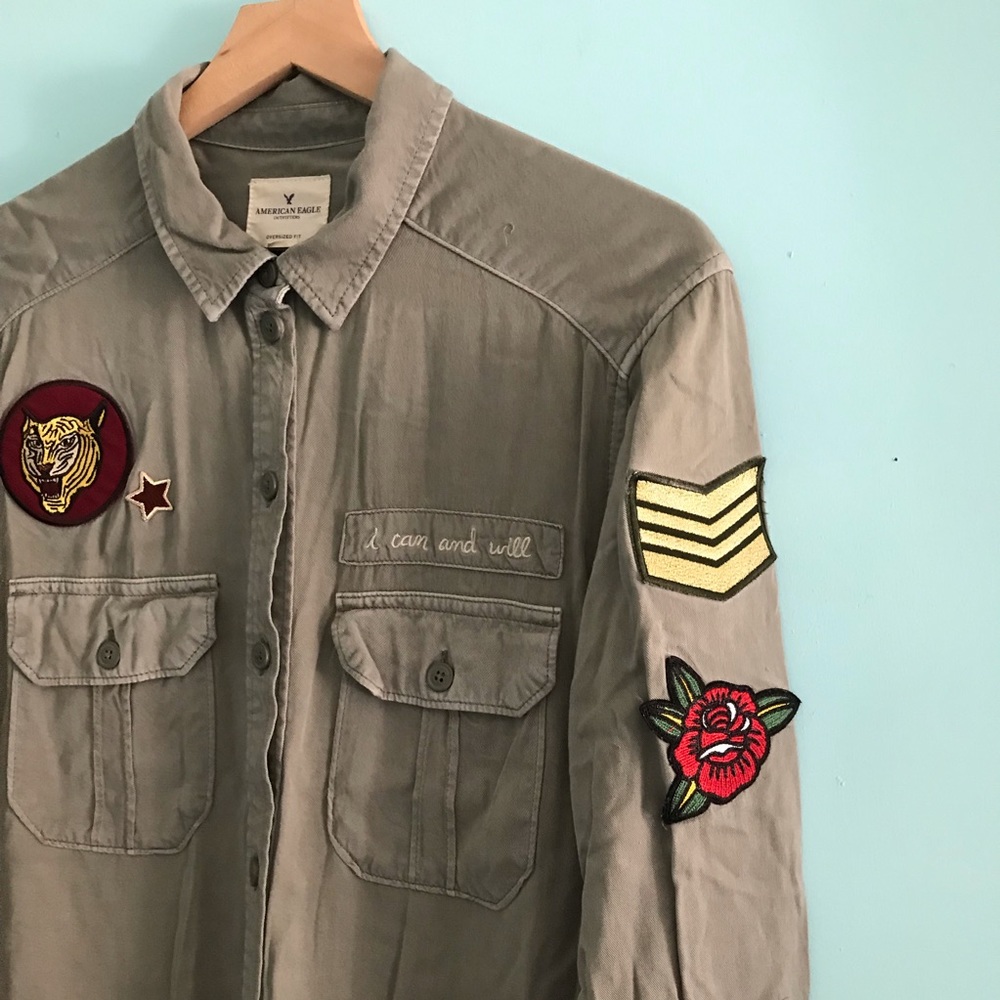 American Eagle Surplus Oversized Lion Rose Patche… - image 2